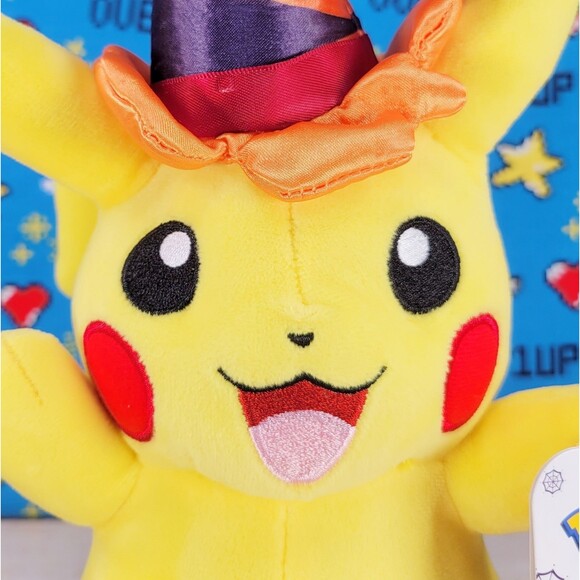 Jazwares Pokemon Pikachu w/ Witches Hat 8" Halloween Video Game Toy Plush NWT - Picture 3 of 8